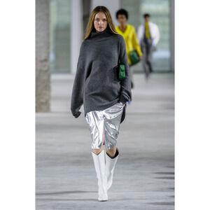 Tibi Runway 2018 Tech Leather Trouser Skirt